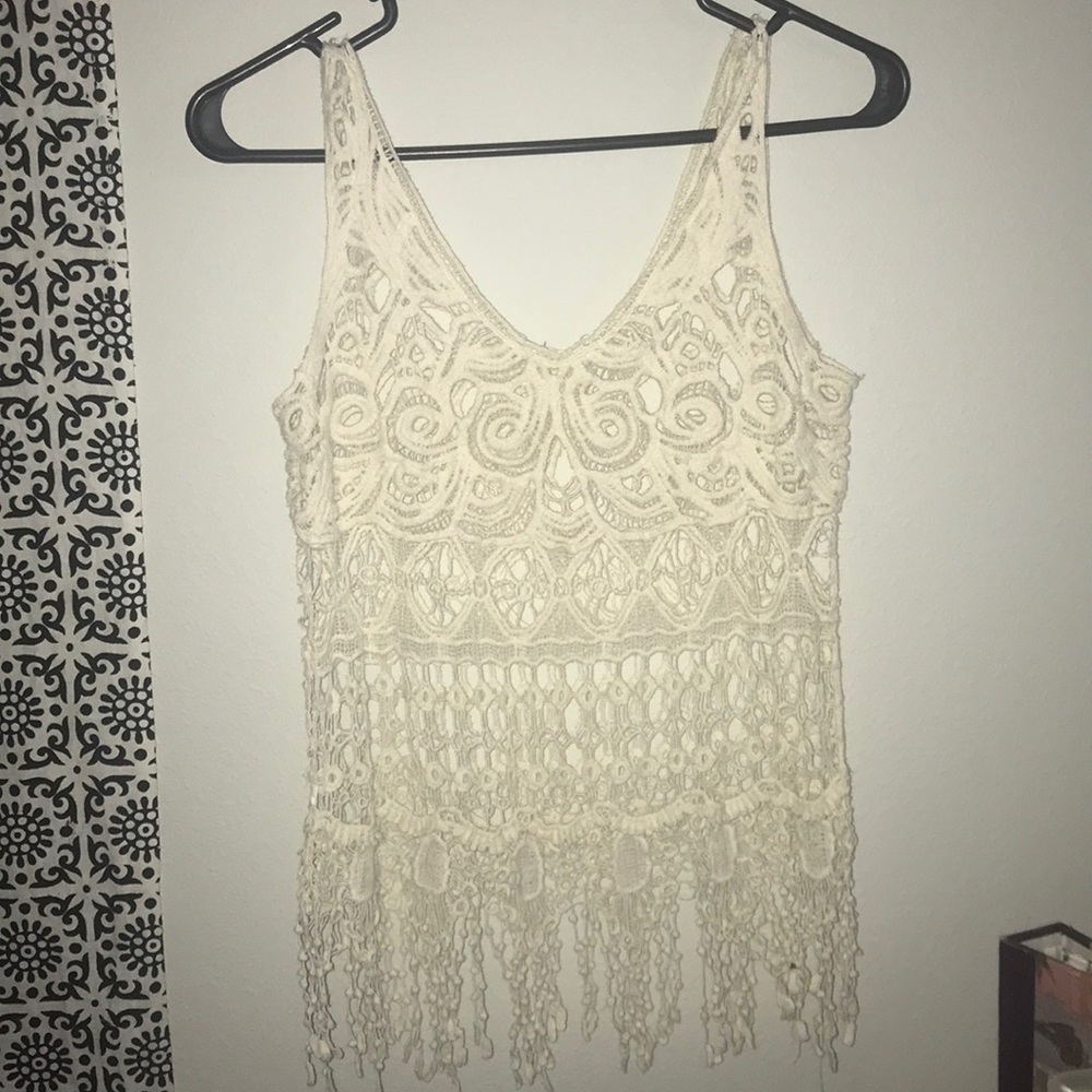 lace white top